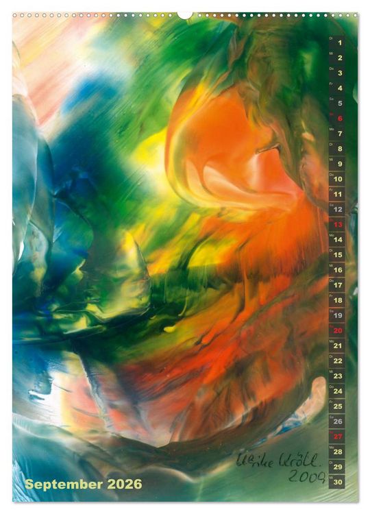 Produktbild: Encaustic-Malerei Kunstkalender 2026 (Wandkalender 2026 DIN A2 hoch), CALVENDO Monatskalender