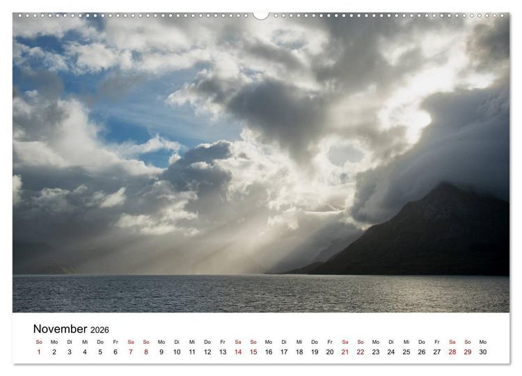 Produktbild: Hurtigruten - Bezaubernde Sch&ouml;nheit der norwegischen K&uuml;ste (Wandkalender 2026 DIN A2 quer), CALVENDO Monatskalender