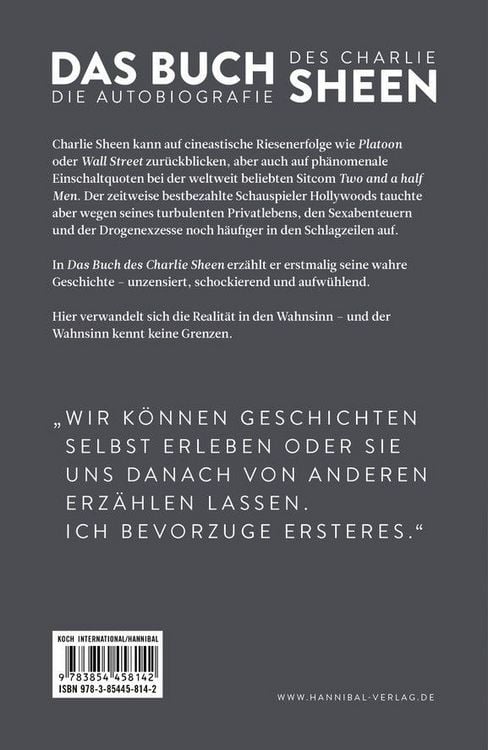 Produktbild: Das Buch des Charlie Sheen