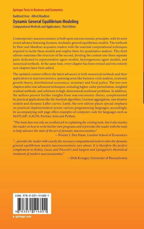 Produktbild: Dynamic General Equilibrium Modeling