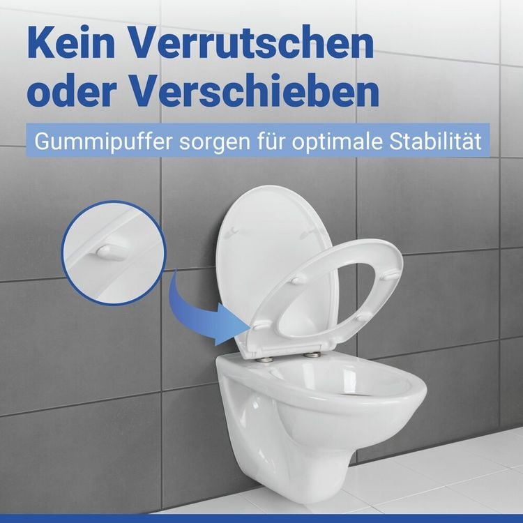 Produktbild: WC Sitz Mod. Samos Wei&szlig;, Toilettendeckel mit Absenkautomatik
