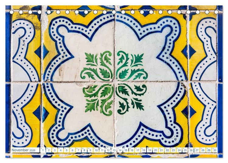Produktbild: Fliesen von Lissabon (Tischkalender 2026 DIN A5 quer), CALVENDO Monatskalender