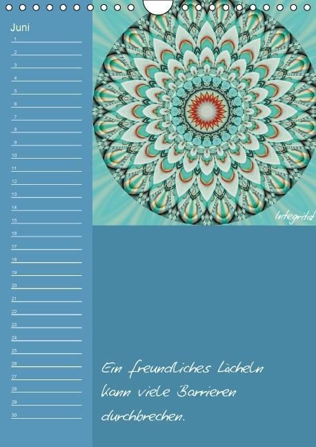 Produktbild: Mandala - Spiegel der Seele / immerw&auml;hrender Geburtstagskalender (Wandkalender immerw&auml;hrend DIN A4 hoch)