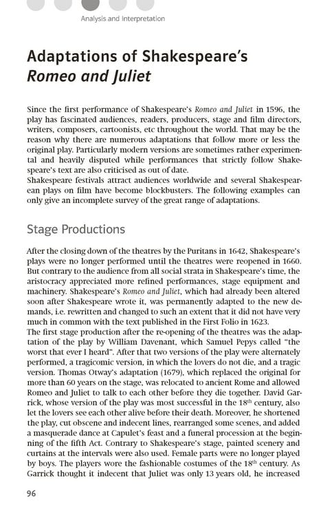 Produktbild: Lekt&uuml;rehilfen William Shakespeare 'Romeo and Juliet'