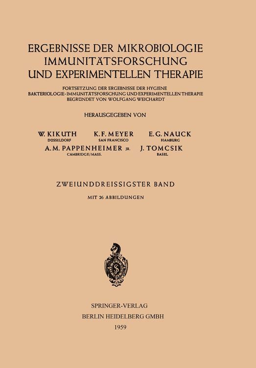 Produktbild: Ergebnisse der Mikrobiologie Immunit&auml;tsforschung und Experimentellen Therapie
