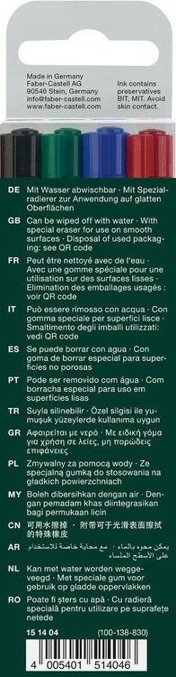 Produktbild: Faber-Castell Marker Multimark non-permanent F, 4er Set