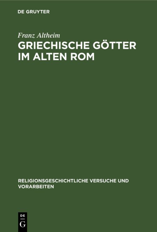 Produktbild: Griechische G&ouml;tter im alten Rom