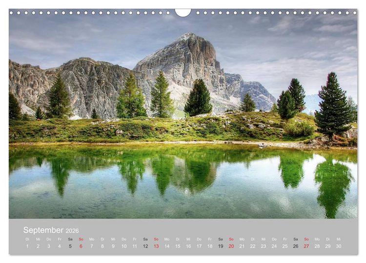 Produktbild: Giganten der Dolomiten - Die Dreitausender (Wandkalender 2026 DIN A3 quer), CALVENDO Monatskalender