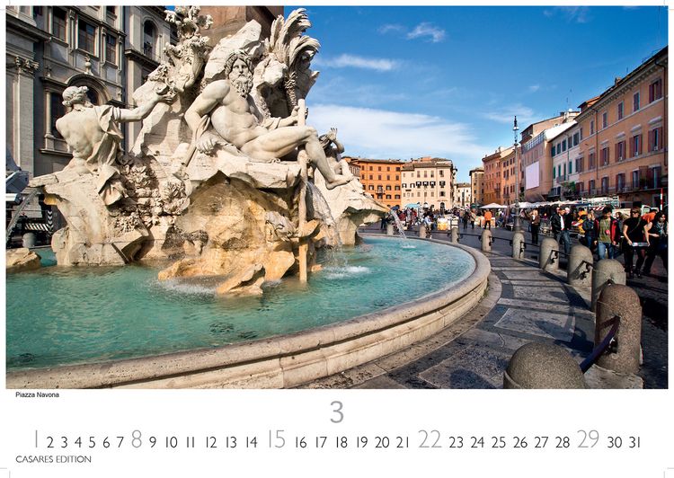 Produktbild: Rom Kalender 2026 – Wandkalender | Fotokalender Italien 35x50cm - mit 12 beeindruckenden Motiven der ewigen Stadt