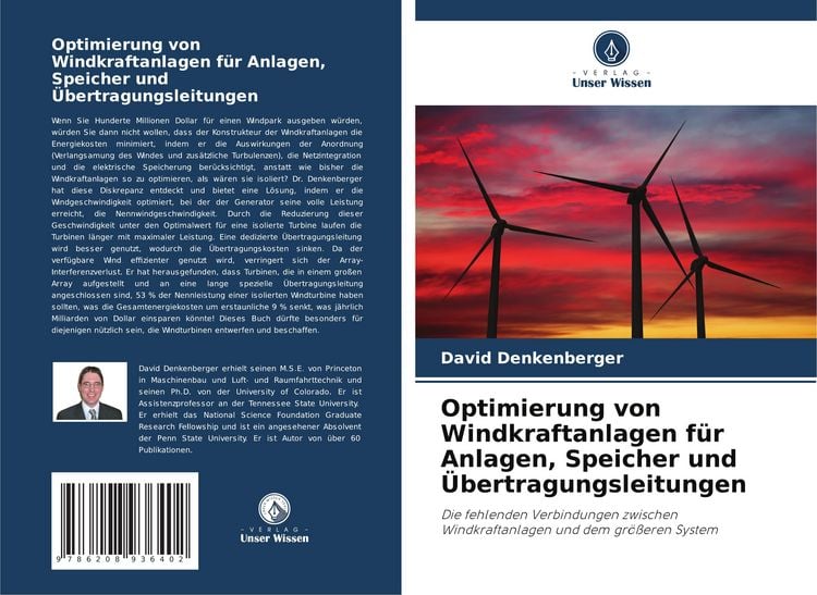 Produktbild: Optimierung von Windkraftanlagen f&uuml;r Anlagen, Speicher und &Uuml;bertragungsleitungen
