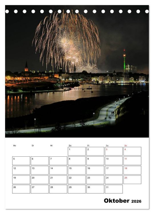 Produktbild: Feuerwerke Terminplaner (Tischkalender 2026 DIN A5 hoch), CALVENDO Monatskalender