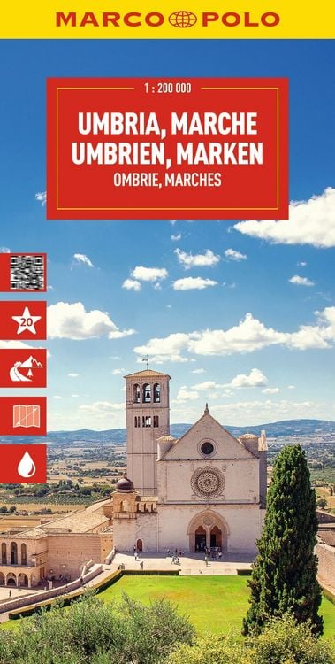Produktbild: MARCO POLO Reisekarte Italien 08 Umbrien, Marken 1:200.000
