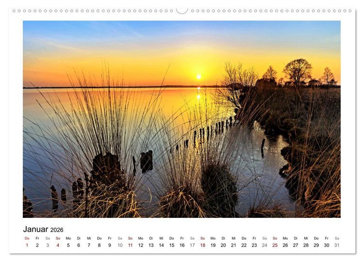 Produktbild: OSTFRIESLAND Weites Land hinterm Deich (hochwertiger Premium Wandkalender 2026 DIN A2 quer), Kunstdruck in Hochglanz