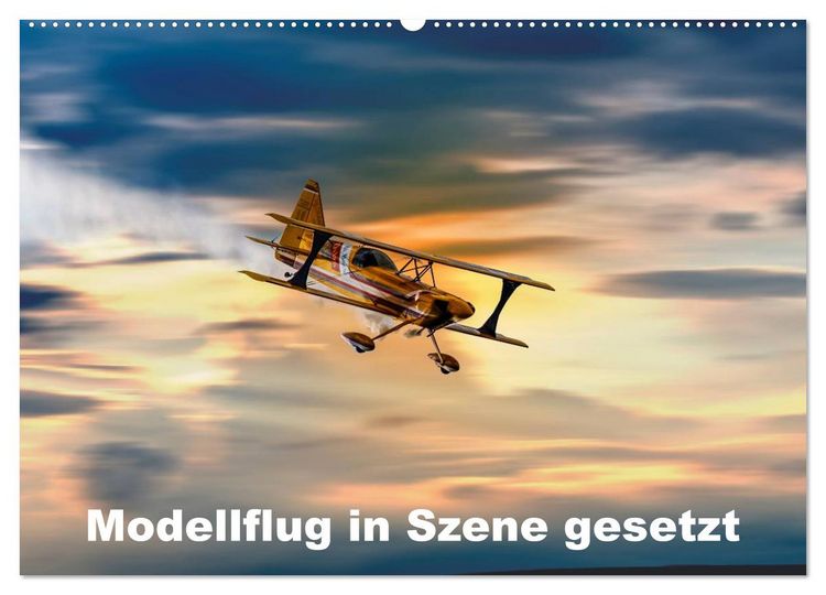 Produktbild: Modellflug in Szene gesetzt (Wandkalender 2026 DIN A2 quer), CALVENDO Monatskalender