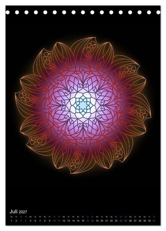 Produktbild: Mandala-Kalender 2027 (Tischkalender 2027 DIN A5 hoch), CALVENDO Monatskalender