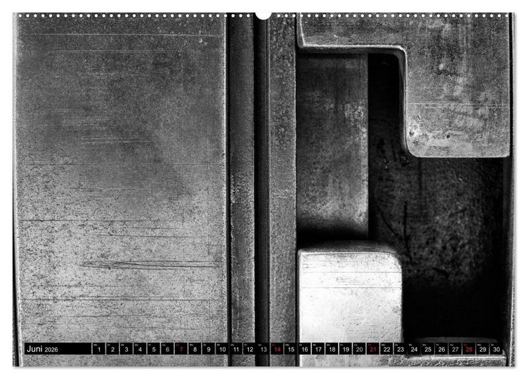 Produktbild: Industrie&auml;sthetik in Schwarz-Weiss (Wandkalender 2026 DIN A2 quer), CALVENDO Monatskalender