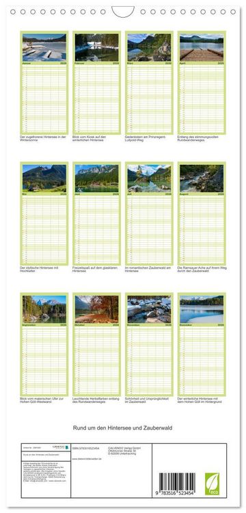 Produktbild: Familienplaner 2026 - Rund um den Hintersee und Zauberwald mit 5 Spalten (Wandkalender, 21 x 45 cm) CALVENDO
