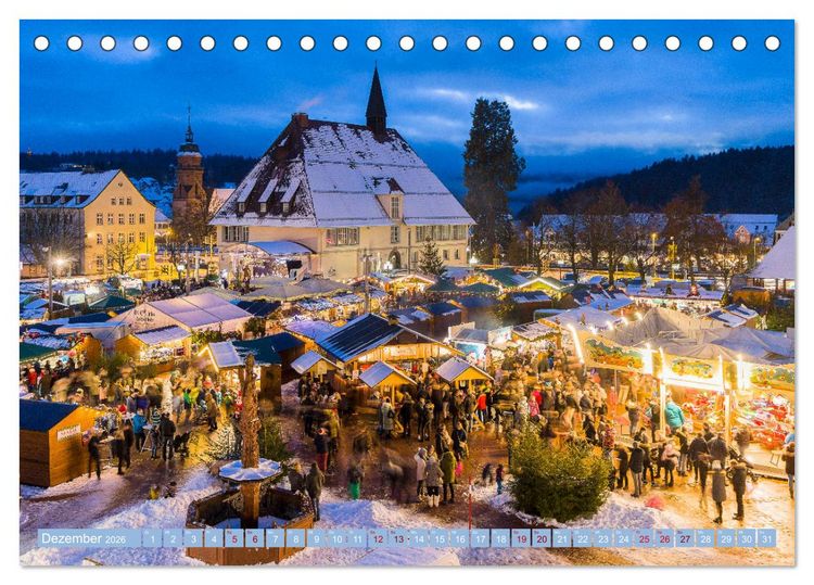 Produktbild: Freudenstadt-Impressionen (Tischkalender 2026 DIN A5 quer), CALVENDO Monatskalender