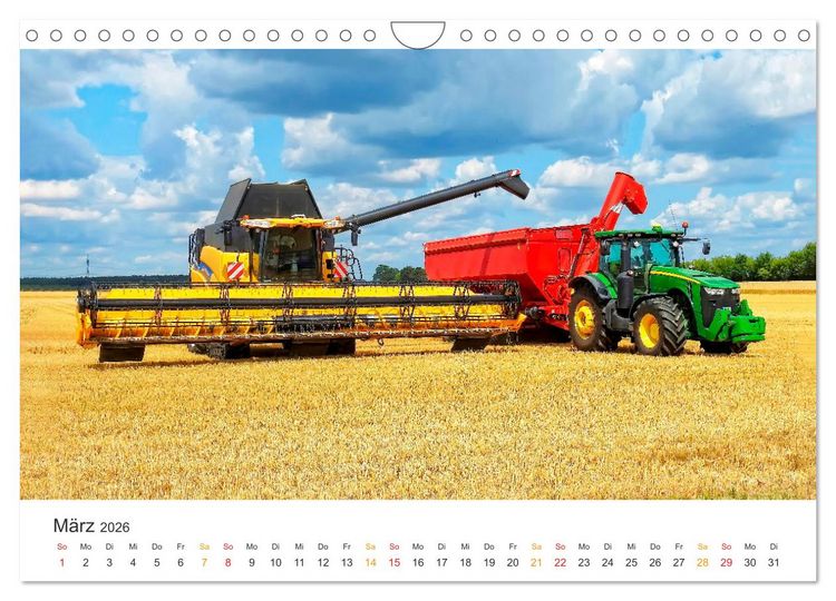 Produktbild: M&auml;hdrescher - tolle Momente (Wandkalender 2026 DIN A4 quer), CALVENDO Monatskalender