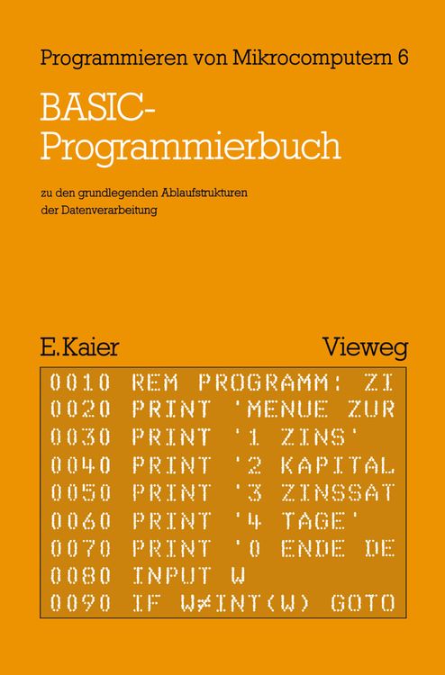 Produktbild: BASIC-Programmierbuch