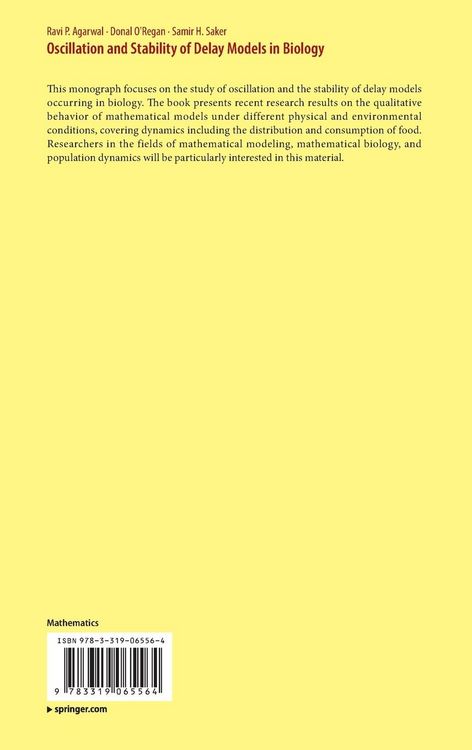 Produktbild: Oscillation and Stability of Delay Models in Biology