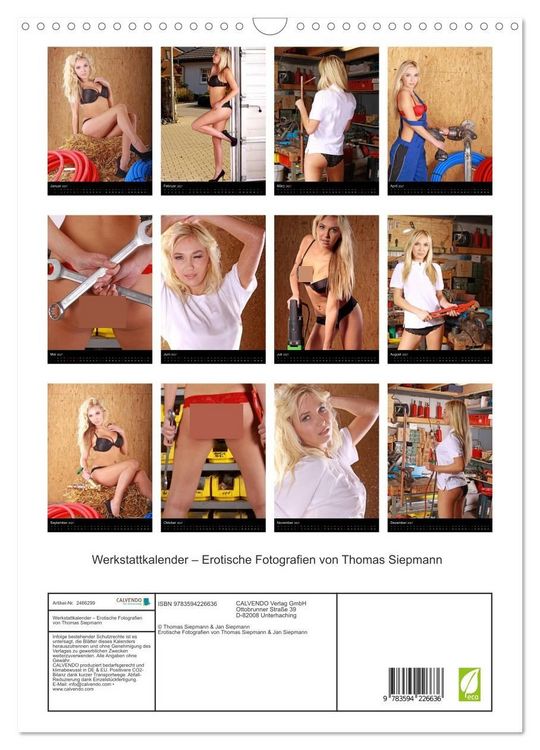 Produktbild: Werkstattkalender &ndash; Erotische Fotografien von Thomas Siepmann (Wandkalender 2027 DIN A3 hoch), CALVENDO Monatskalender