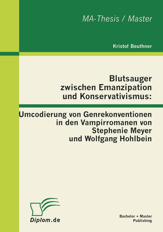 Produktbild: Blutsauger zwischen Emanzipation und Konservativismus: Umcodierung von Genrekonv