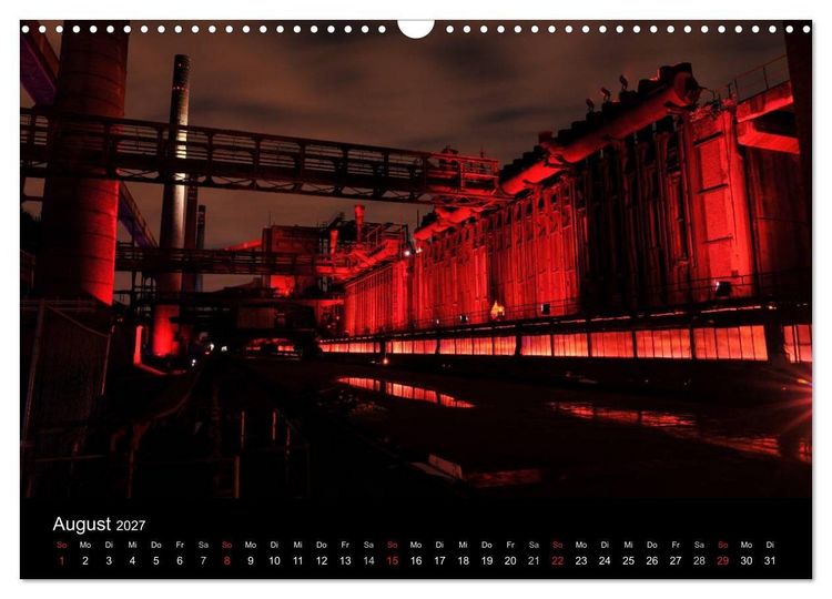 Produktbild: Impressionen Ruhrgebiet bei Nacht (Wandkalender 2027 DIN A3 quer), CALVENDO Monatskalender