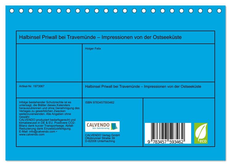 Produktbild: Halbinsel Priwall bei Travem&uuml;nde &ndash; Impressionen von der Ostseek&uuml;ste (Tischkalender 2026 DIN A5 quer), CALVENDO Monatskalender