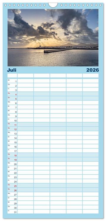 Produktbild: Familienplaner 2026 - Kanaren - wundersch&ouml;ne Inseln im Atlantik mit 5 Spalten (Wandkalender, 21 x 45 cm) CALVENDO
