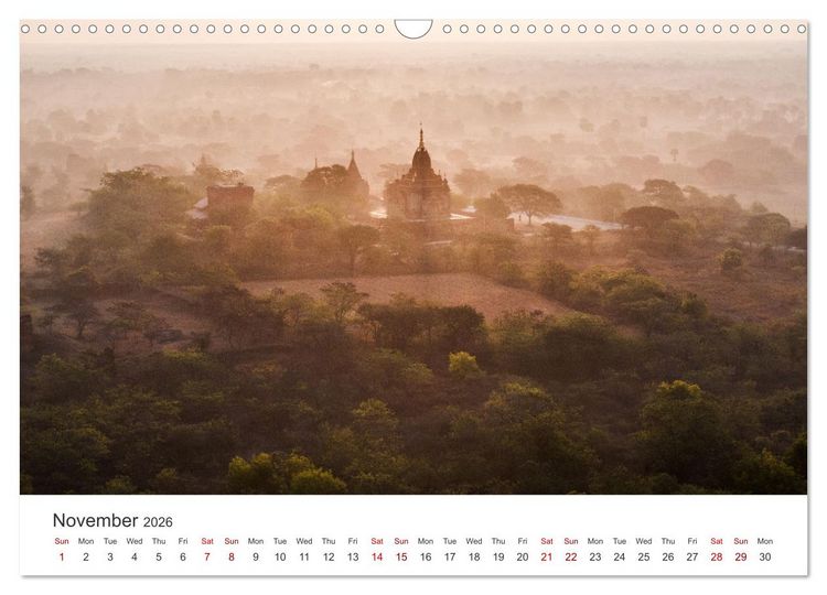 Produktbild: Bagan - Pagodas in the forest (Wall Calendar 2026 DIN A3 landscape), CALVENDO 12 Month Wall Calendar