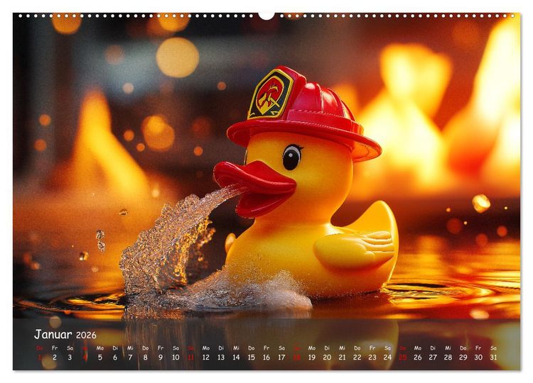 Produktbild: Badeenten Kalender - Quietscheenten in der Berufswelt (Wandkalender 2026 DIN A2 quer), CALVENDO Monatskalender