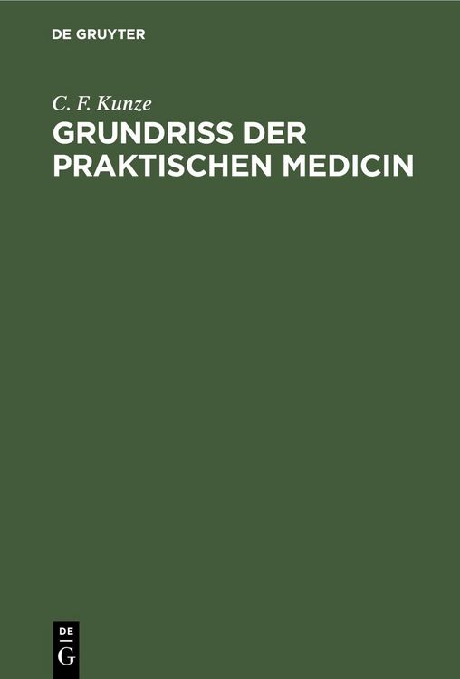 Produktbild: Grundriss der Praktischen Medicin
