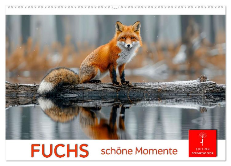 Produktbild: Fuchs - sch&ouml;ne Momente (Wandkalender 2026 DIN A2 quer), CALVENDO Monatskalender