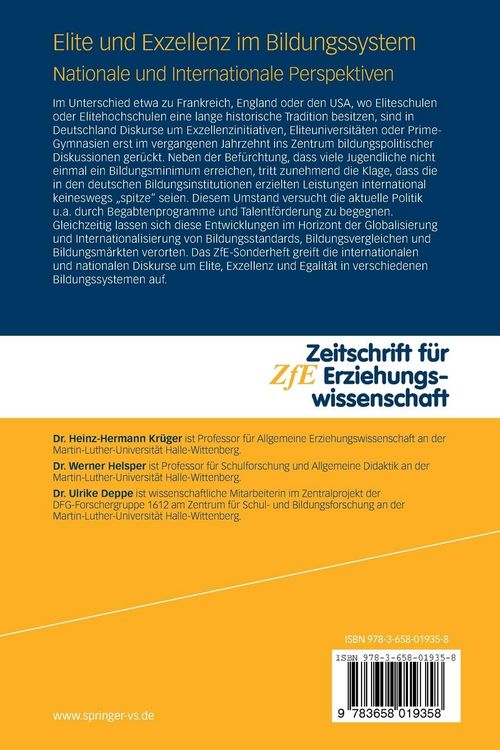 Produktbild: Elite und Exzellenz im Bildungssystem