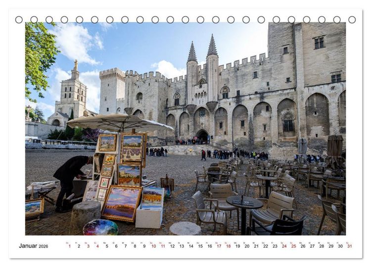 Produktbild: In den Gassen von Avignon (Tischkalender 2026 DIN A5 quer), CALVENDO Monatskalender