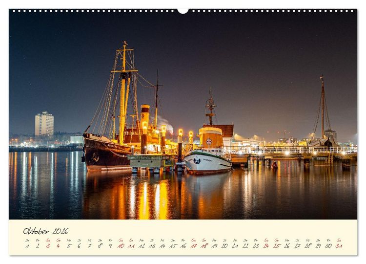 Produktbild: Kiel &ndash; Maritimes Flair im Wandel der Jahreszeiten (hochwertiger Premium Wandkalender 2026 DIN A2 quer), Kunstdruck in Hochglanz