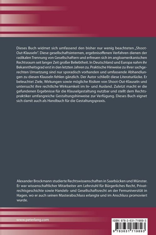 Produktbild: Shoot-Out-Klauseln