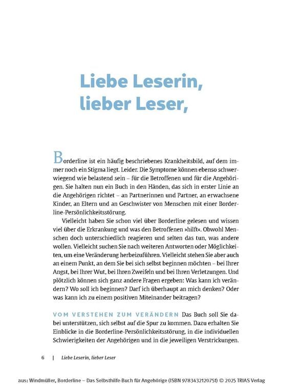 Produktbild: Borderline - Das Selbsthilfe-Buch f&uuml;r Angeh&ouml;rige