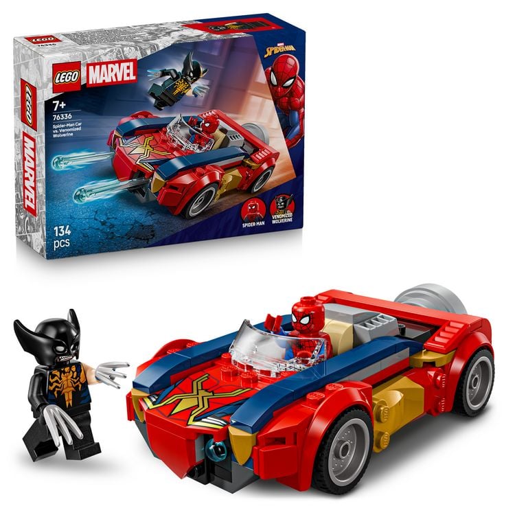 Produktbild: LEGO 76336 Marvel Spider-Man Auto vs. Venomized Wolverine, Spielzeug