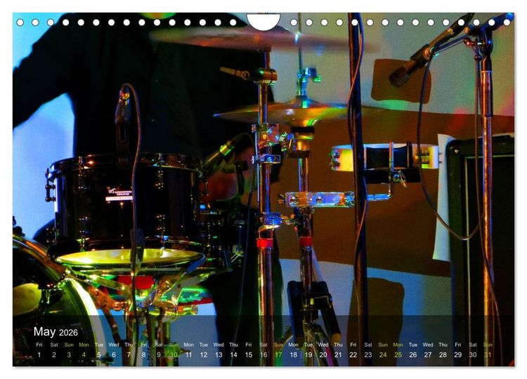 Produktbild: DRUMS ONSTAGE (Wall Calendar 2026 DIN A4 landscape), CALVENDO 12 Month Wall Calendar