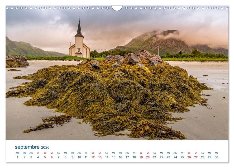 Produktbild: Un &eacute;t&eacute; aux Iles Lofoten (Calendrier mural 2026 DIN A3 vertical), CALVENDO calendrier mensuel