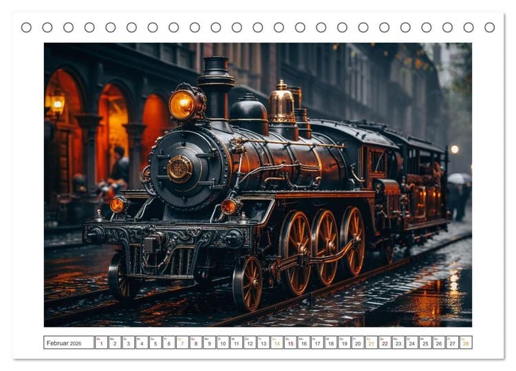Produktbild: KI-Lokomotiven (Tischkalender 2026 DIN A5 quer), CALVENDO Monatskalender