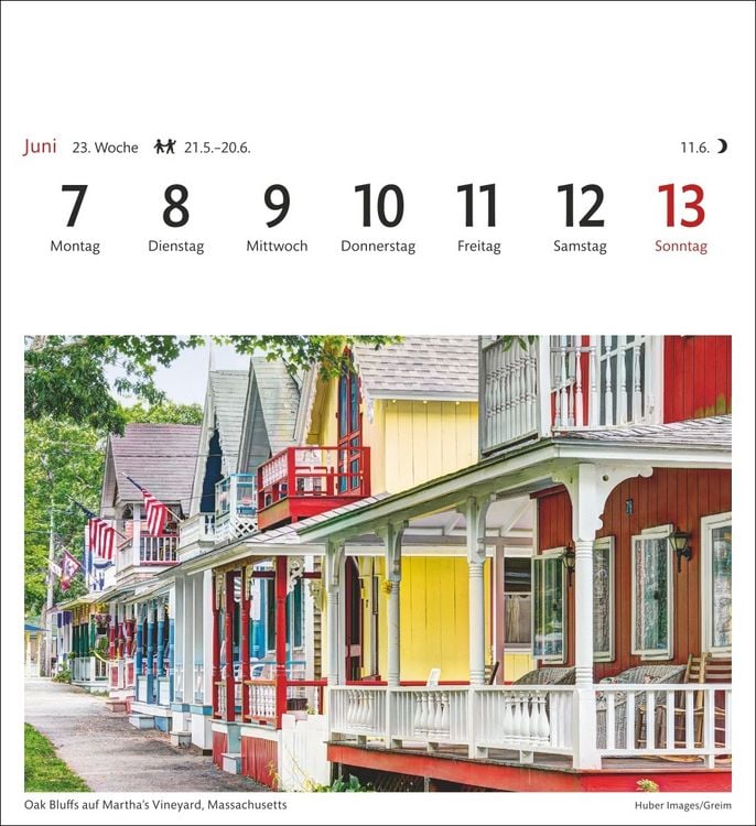 Produktbild: USA Sehnsuchtskalender 2027 - Wochenkalender mit 53 Postkarten
