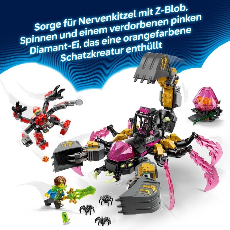 Produktbild: LEGO DREAMZzz 2in1 71513 Albtraum-Skorpionbagger, Spielzeug mit Figuren