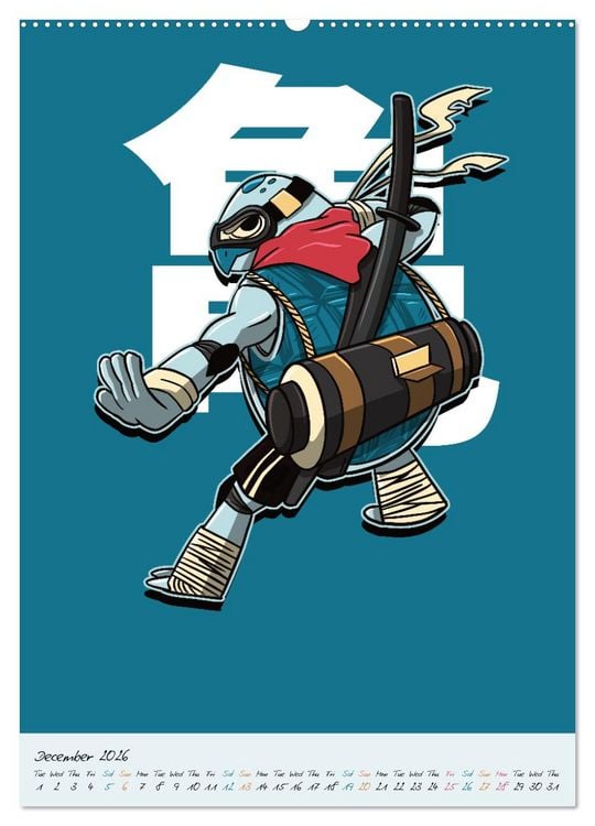 Produktbild: Dangerous Animal Samurai (High Quality Premium Wall Calendar 2026 DIN A2 portrait),CALVENDO 12 Month Wall Calendar