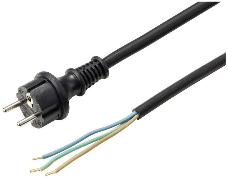 Produktbild: Sygonix SY-6029110 Strom Anschlusskabel Schwarz 1.50m