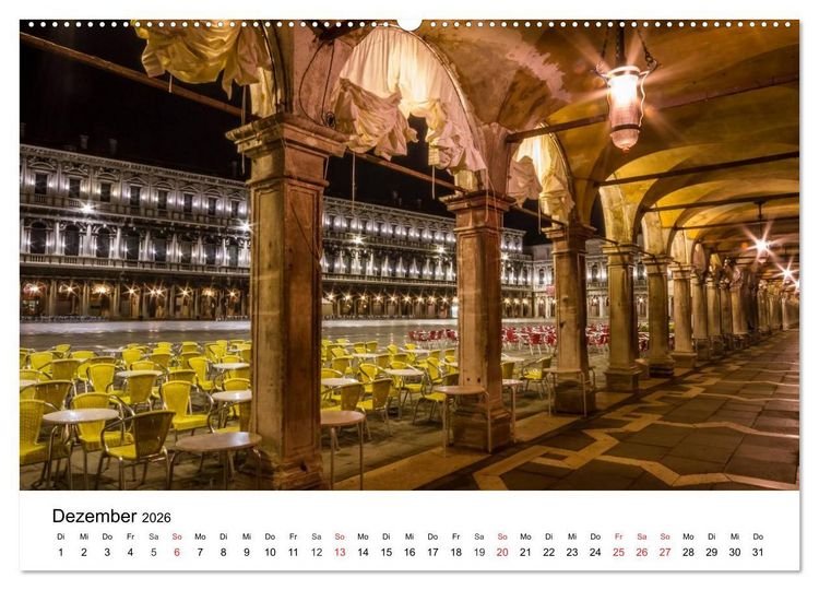 Produktbild: Die Attraktionen von Venedig (hochwertiger Premium Wandkalender 2026 DIN A2 quer), Kunstdruck in Hochglanz