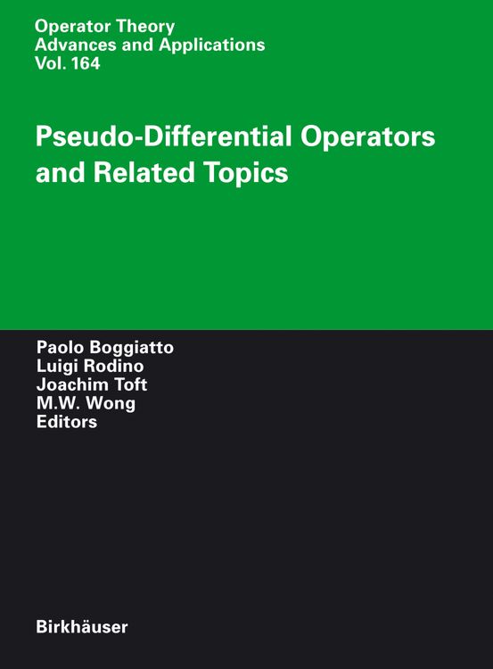 Produktbild: Pseudo-Differential Operators and Related Topics