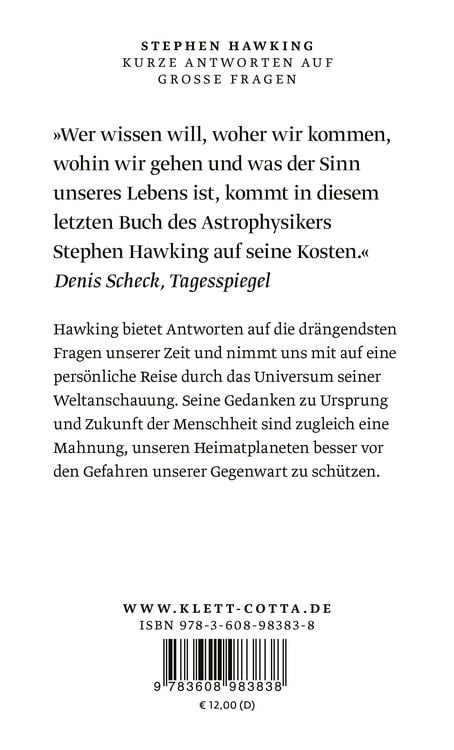 Produktbild: Kurze Antworten auf gro&szlig;e Fragen
